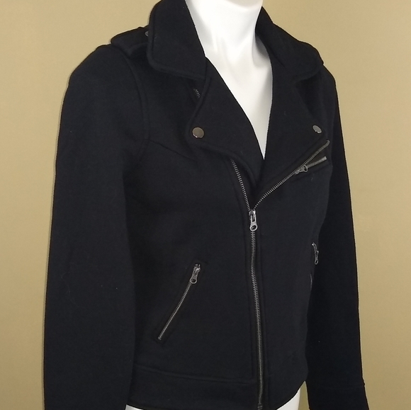 Olivia Sky Jackets & Blazers - Olivia Sky Moto Zip Sweatshirt/Jacket Sz M